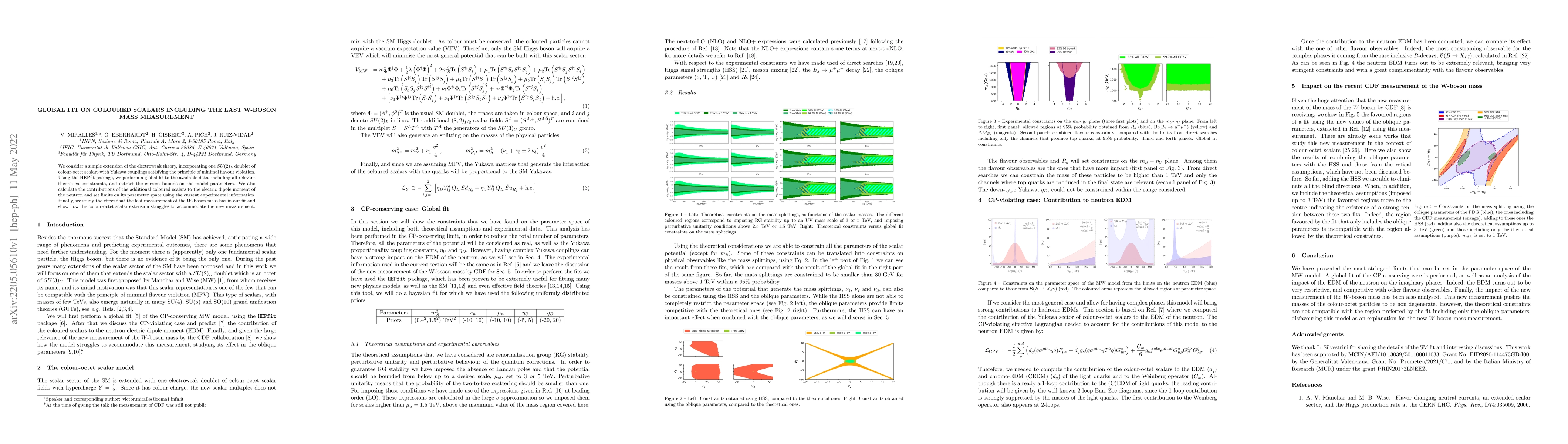 Thumbnail for Global fit on coloured scalars including the last W-boson mass
  measurement