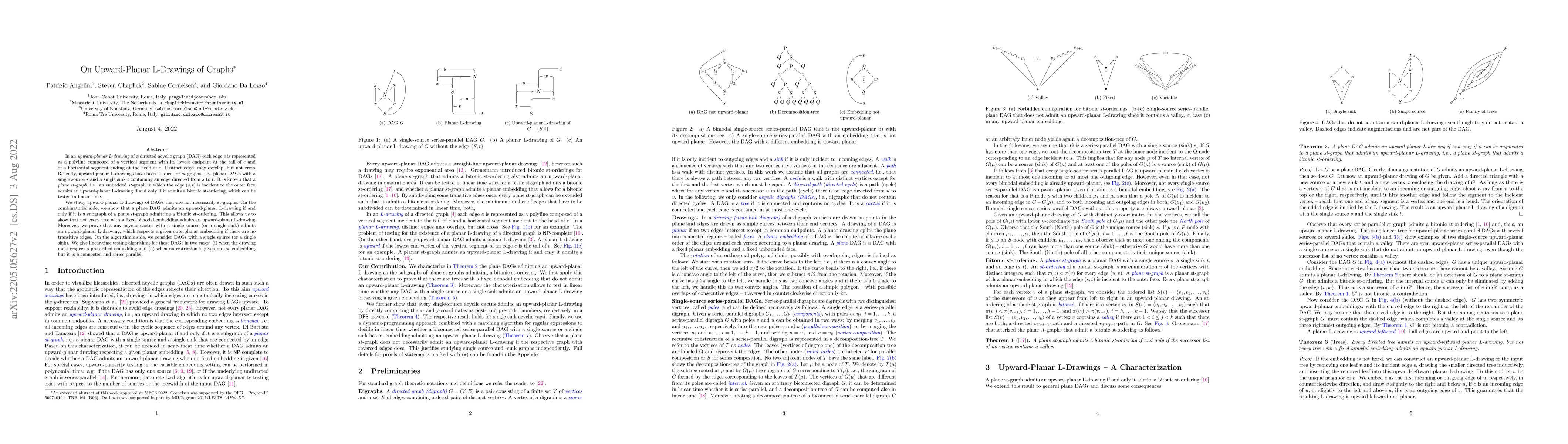 Thumbnail for On Upward-Planar L-Drawings of Graphs