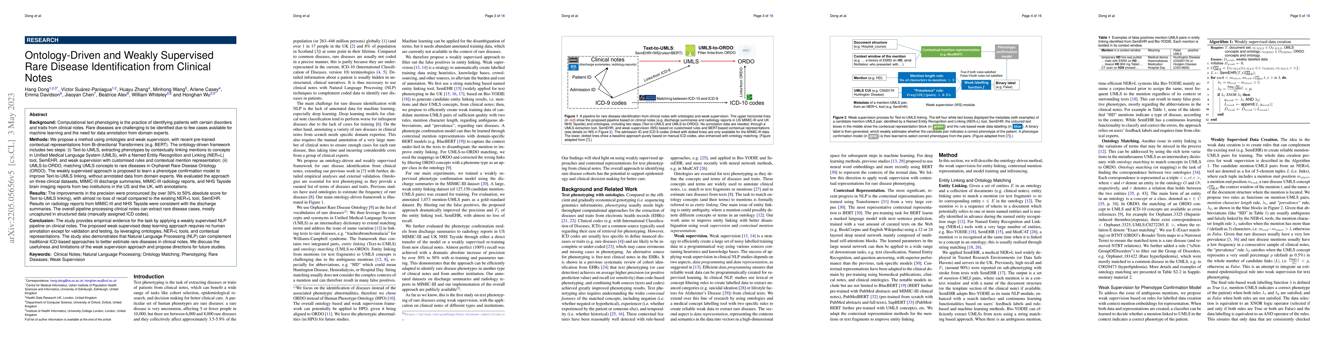 Thumbnail for Ontology-Driven and Weakly Supervised Rare Disease Identification from
  Clinical Notes