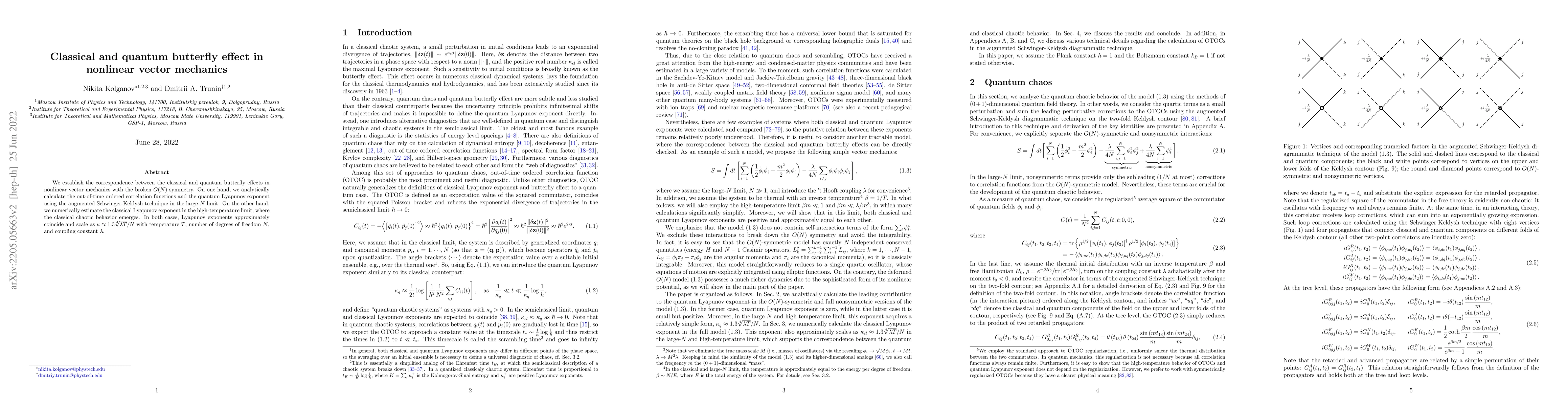 Thumbnail for Classical and quantum butterfly effect in nonlinear vector mechanics