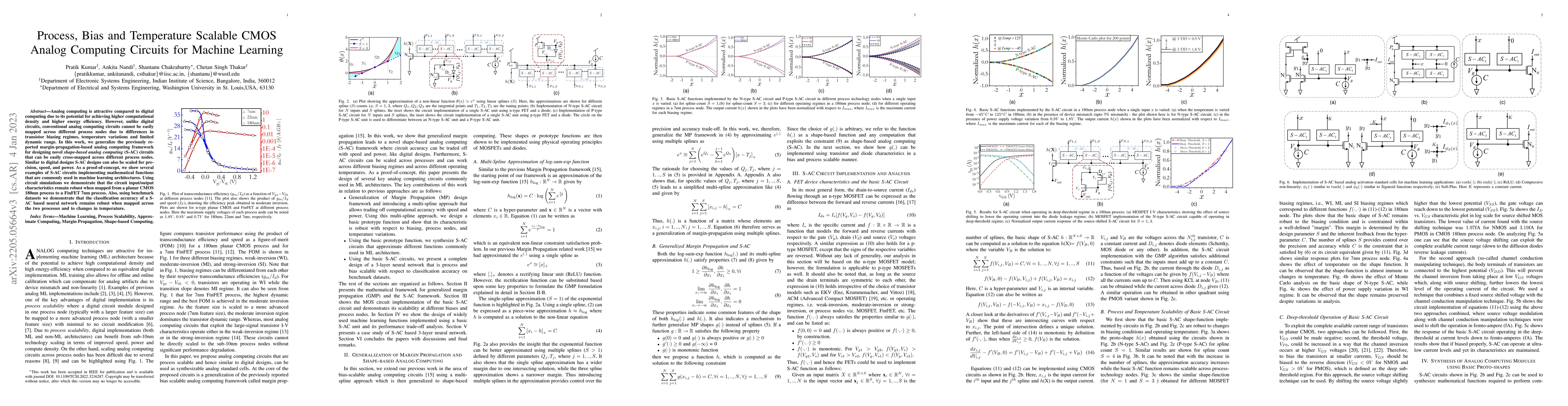 Thumbnail for Process, Bias and Temperature Scalable CMOS Analog Computing Circuits
  for Machine Learning