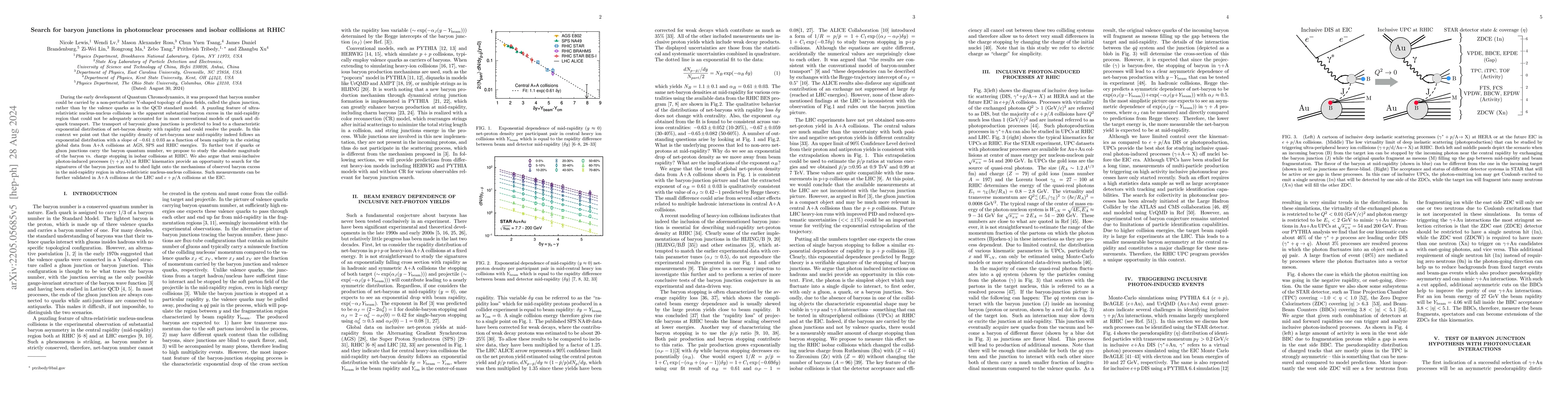Thumbnail for Search for baryon junctions in photonuclear processes and isobar
  collisions at RHIC