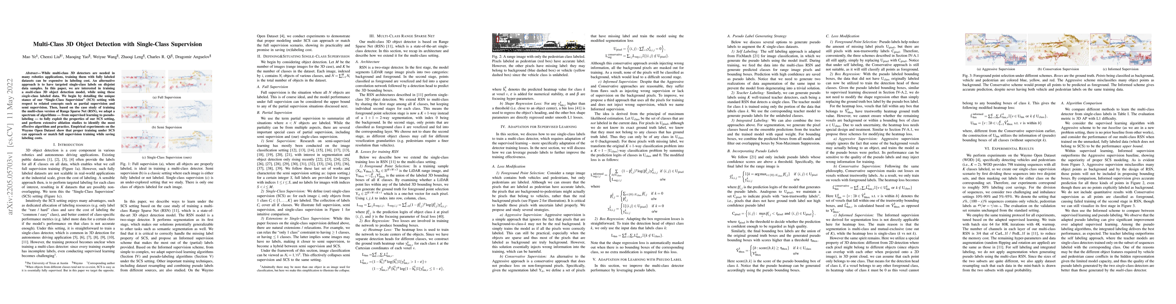 Thumbnail for Multi-Class 3D Object Detection with Single-Class Supervision