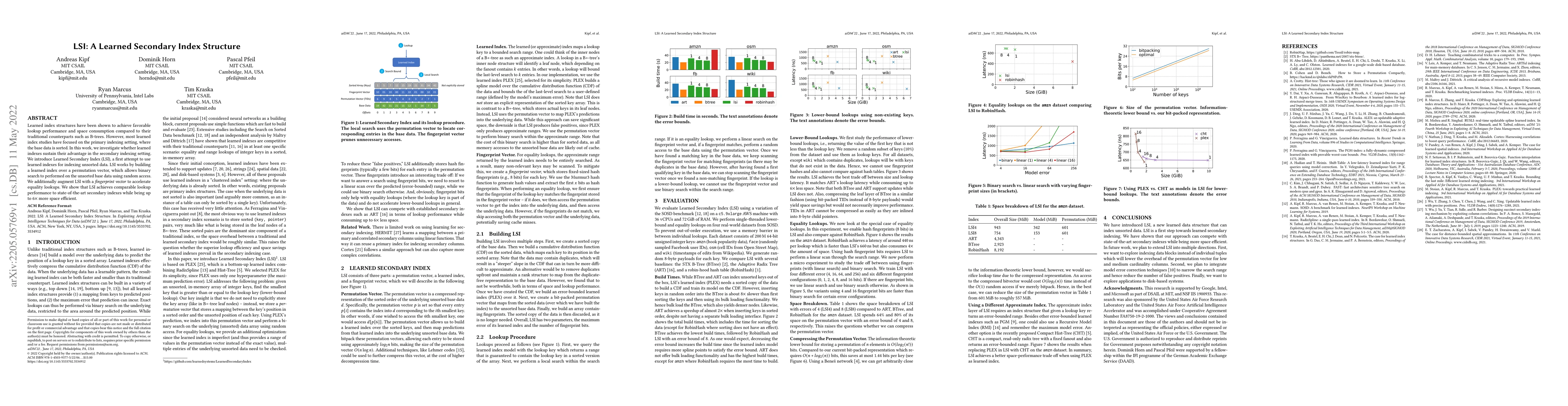 Thumbnail for LSI: A Learned Secondary Index Structure