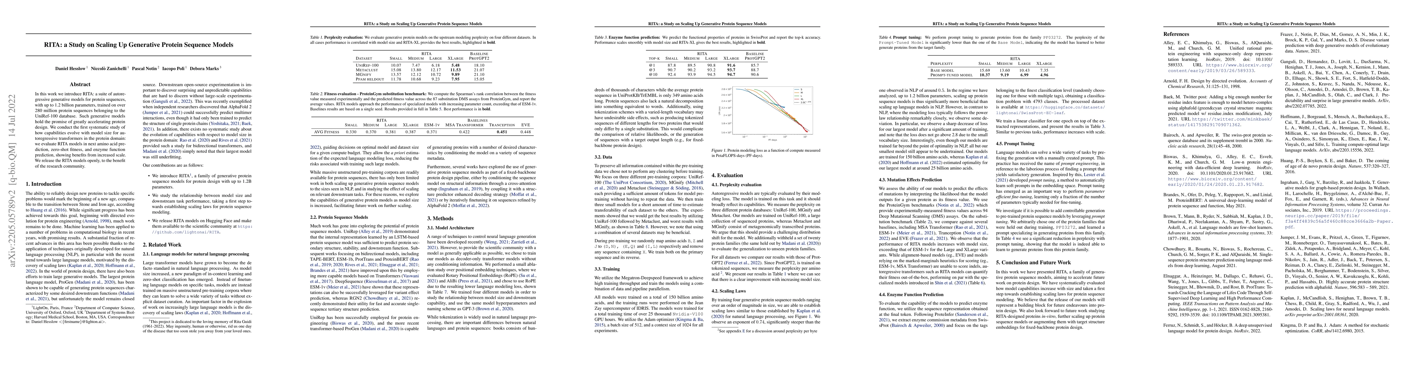 Thumbnail for RITA: a Study on Scaling Up Generative Protein Sequence Models