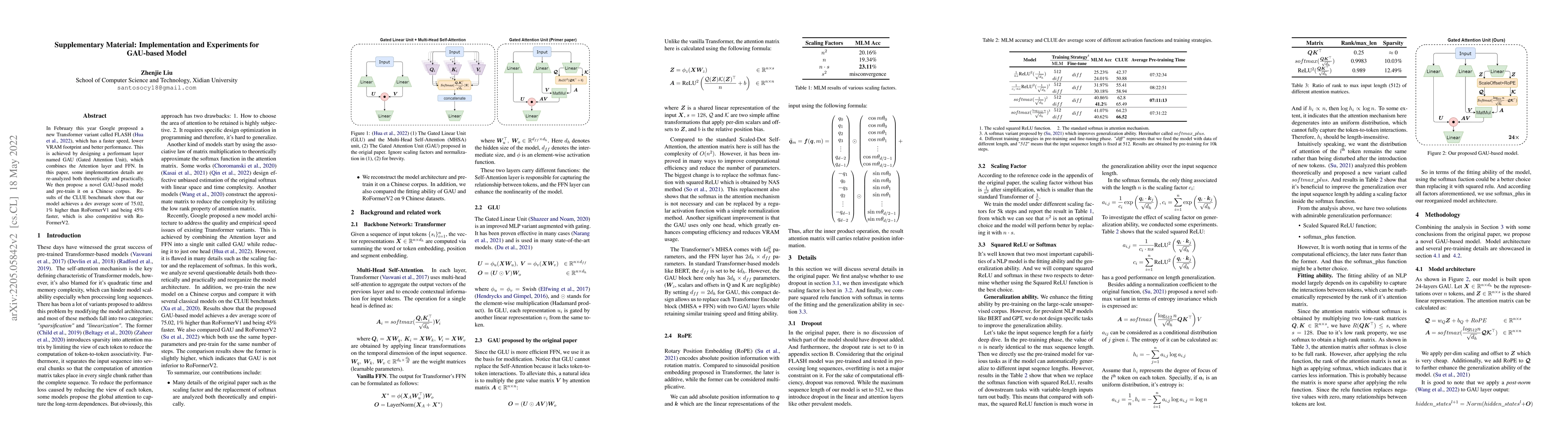 Thumbnail for Supplementary Material: Implementation and Experiments for GAU-based
  Model