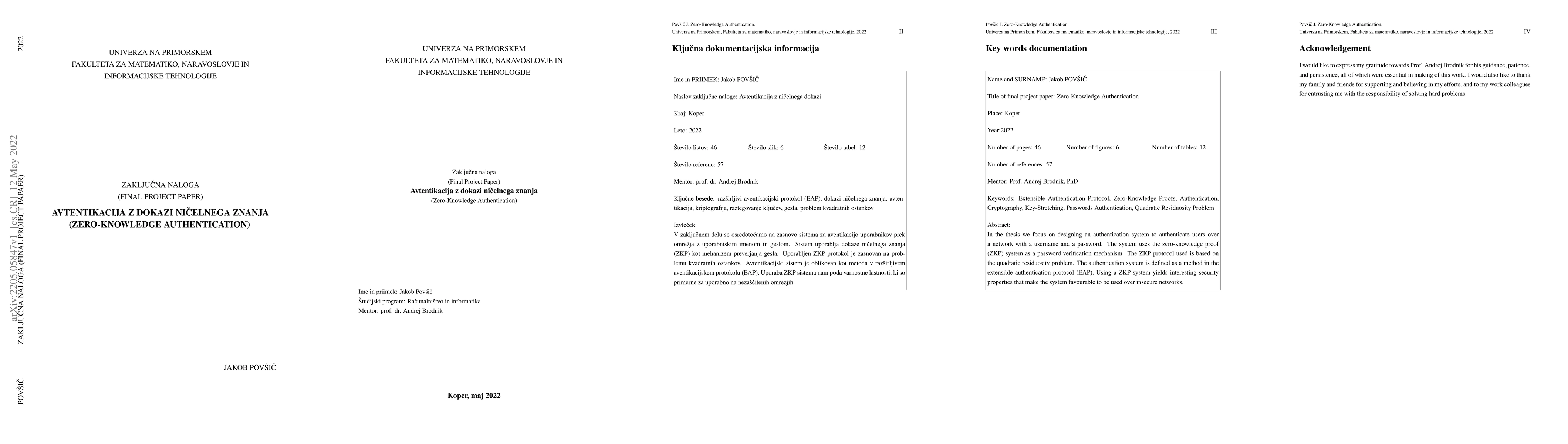 Thumbnail for Zero-Knowledge Authentication