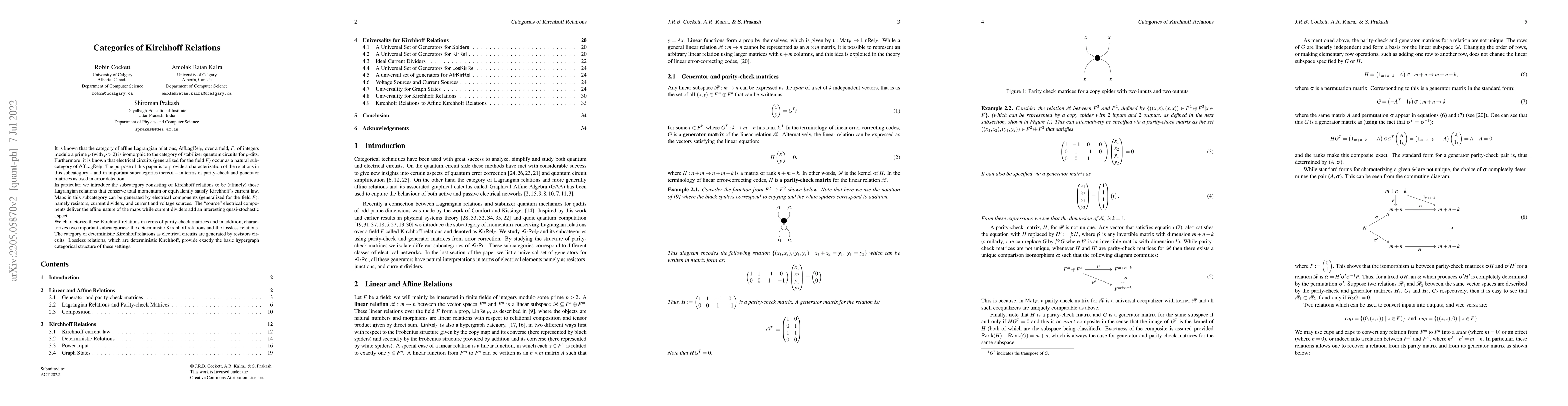 Thumbnail for Categories of Kirchhoff relations