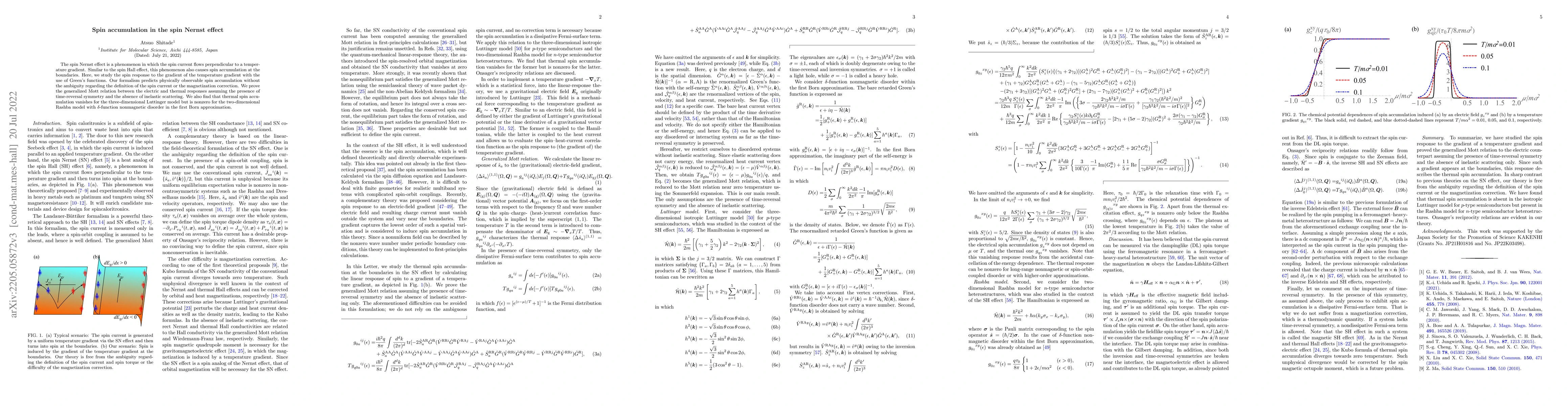 Thumbnail for Spin accumulation in the spin Nernst effect