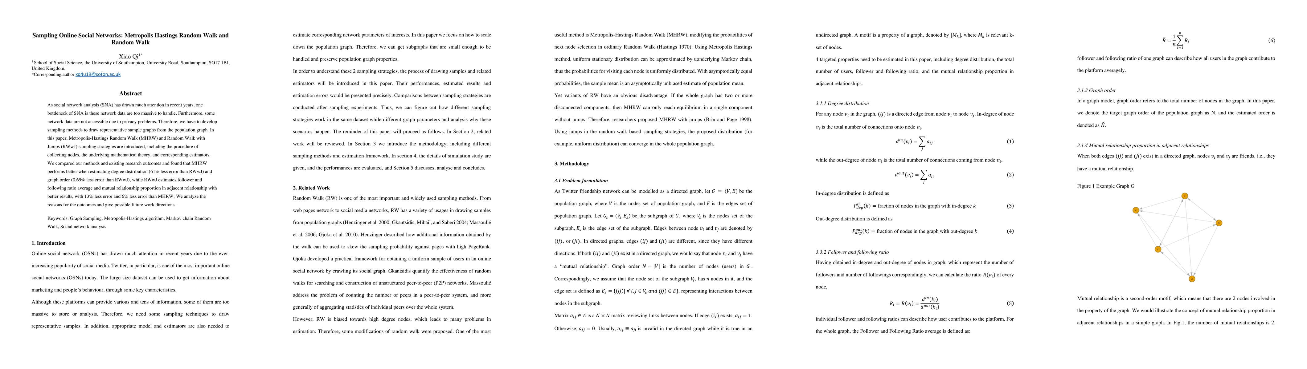 Thumbnail for Sampling Online Social Networks: Metropolis Hastings Random Walk and
  Random Walk