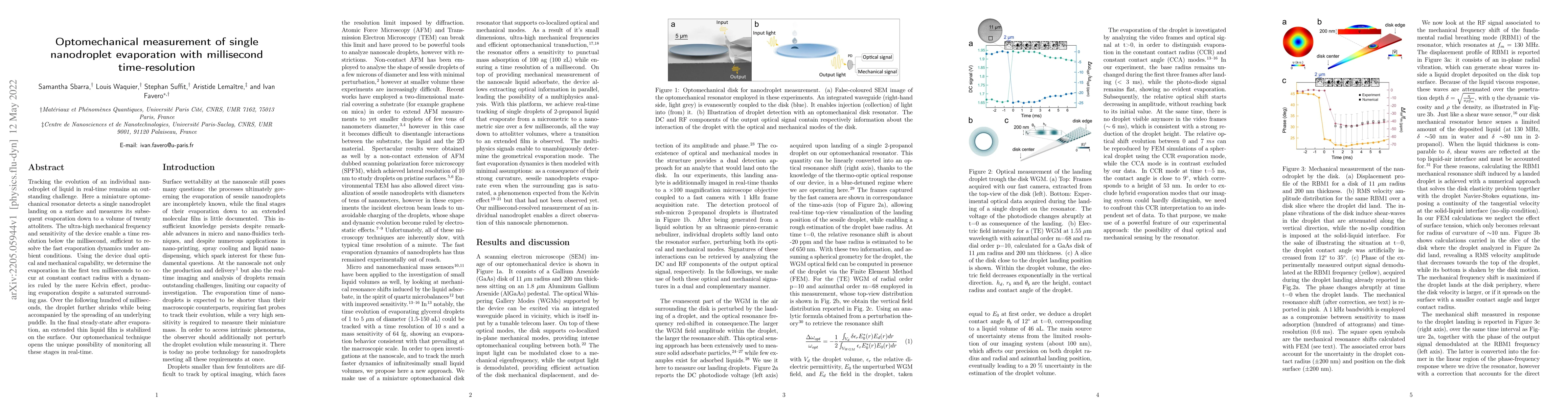 Thumbnail for Optomechanical measurement of single nanodroplet evaporation with
  millisecond time-resolution