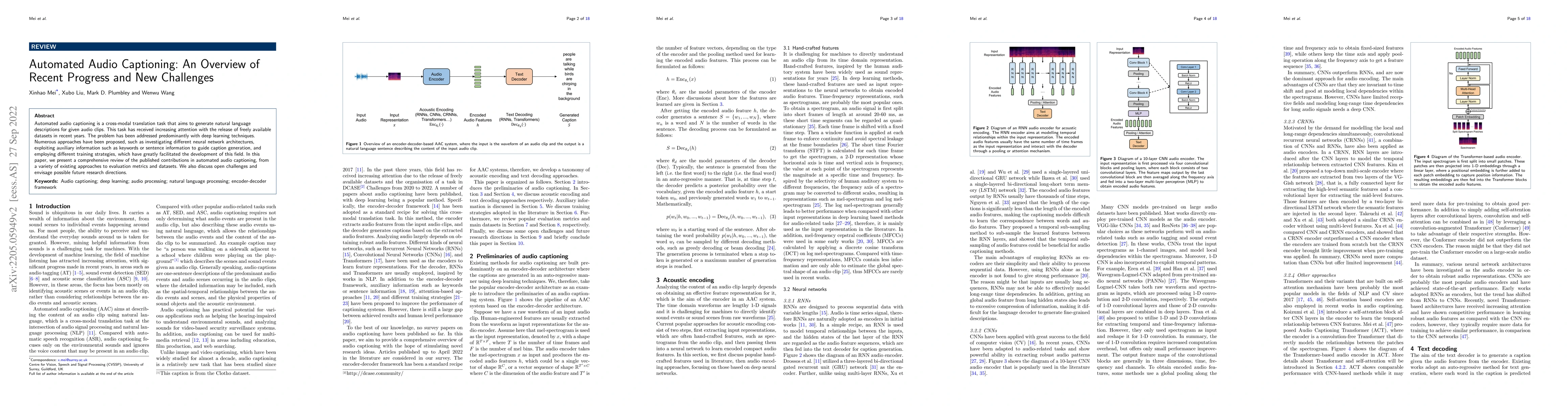 Thumbnail for Automated Audio Captioning: An Overview of Recent Progress and New
  Challenges