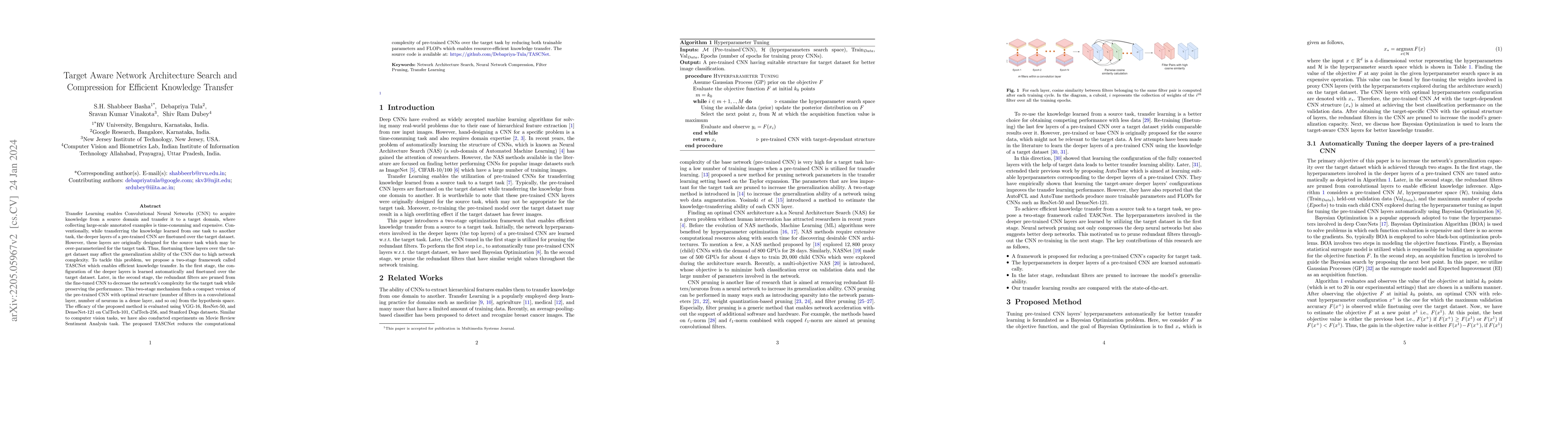 Thumbnail for Target Aware Network Architecture Search and Compression for Efficient
  Knowledge Transfer