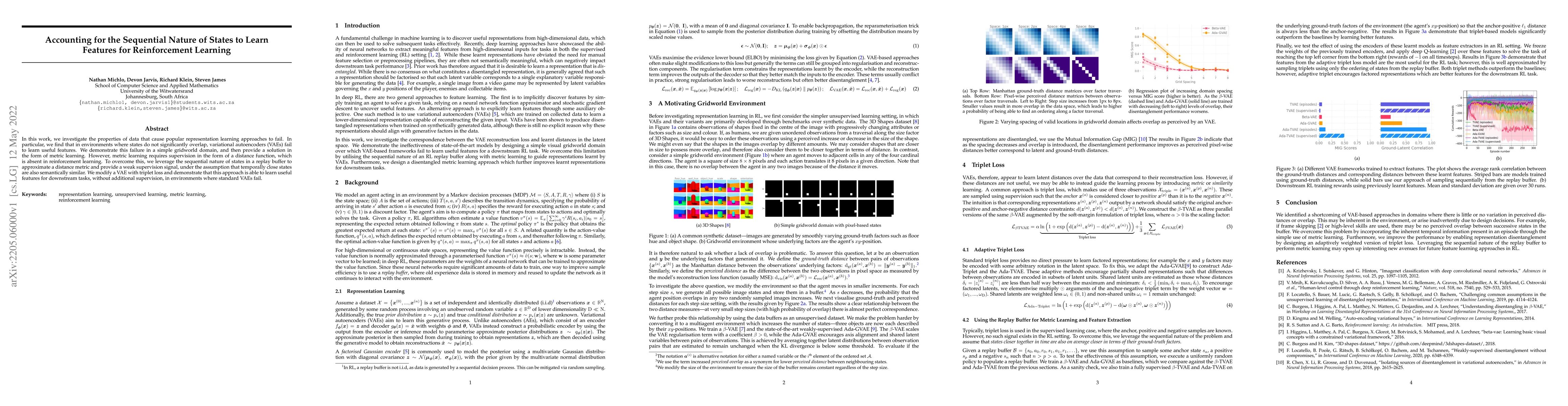Thumbnail for Accounting for the Sequential Nature of States to Learn Features for
  Reinforcement Learning