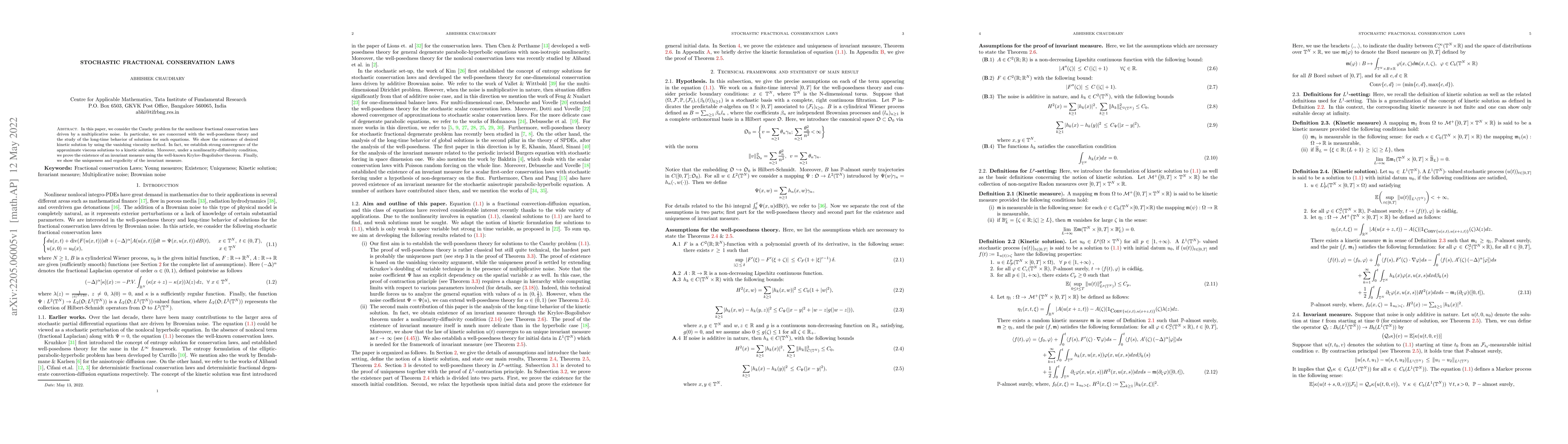 Thumbnail for Stochastic fractional conservation laws