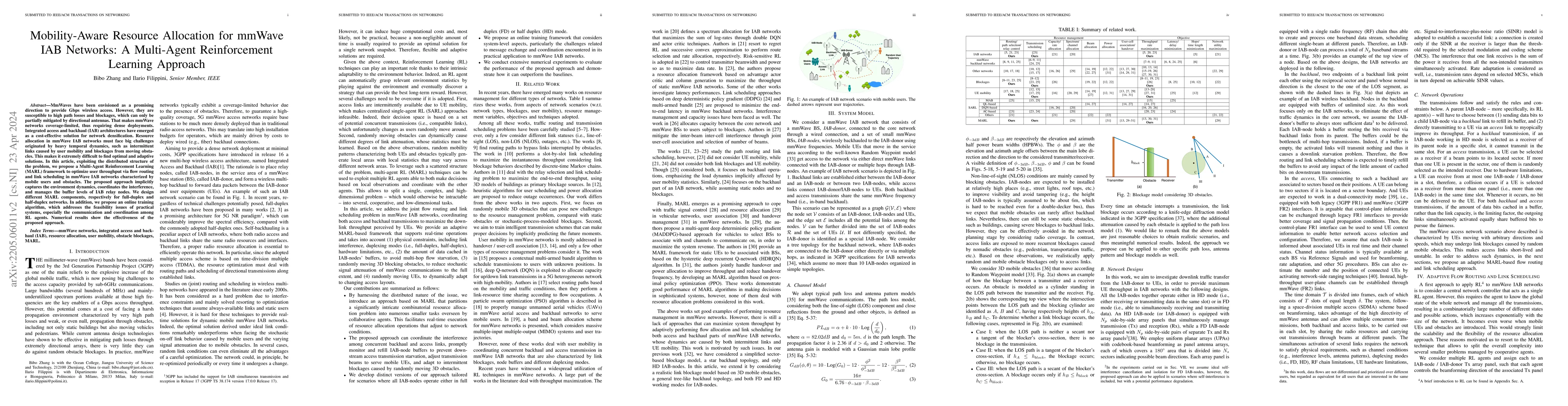 Thumbnail for Mobility-Aware Resource Allocation for mmWave IAB Networks: A
  Multi-Agent Reinforcement Learning Approach