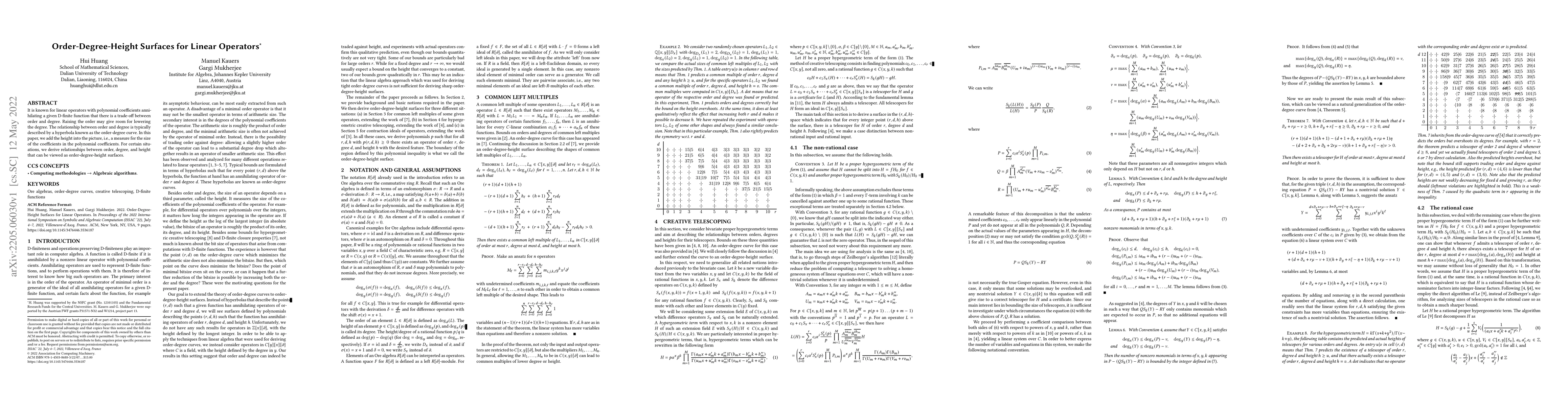 Thumbnail for Order-Degree-Height Surfaces for Linear Operators