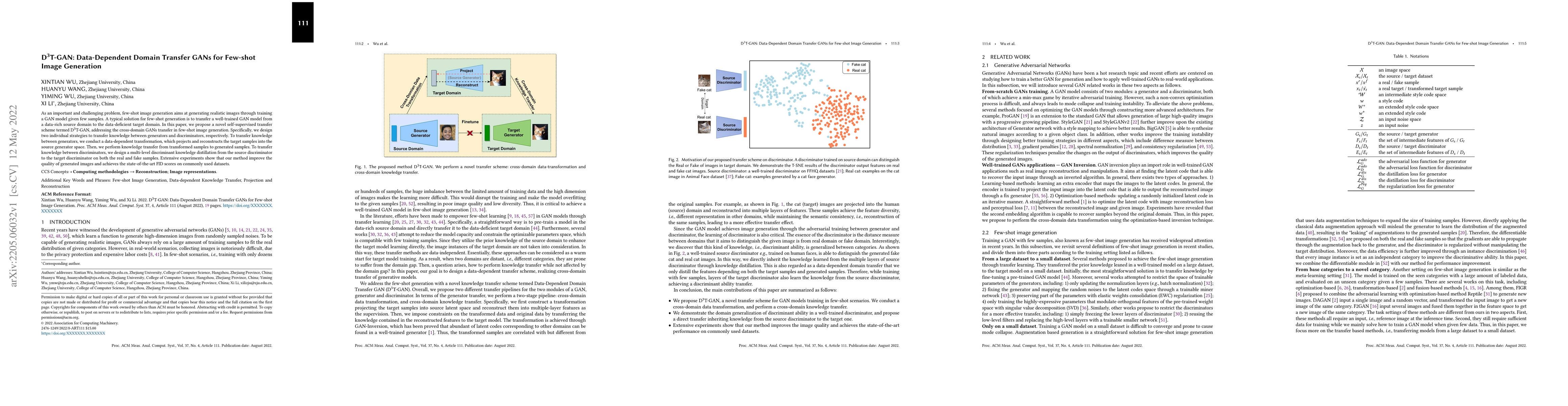 Thumbnail for D3T-GAN: Data-Dependent Domain Transfer GANs for Few-shot Image
  Generation