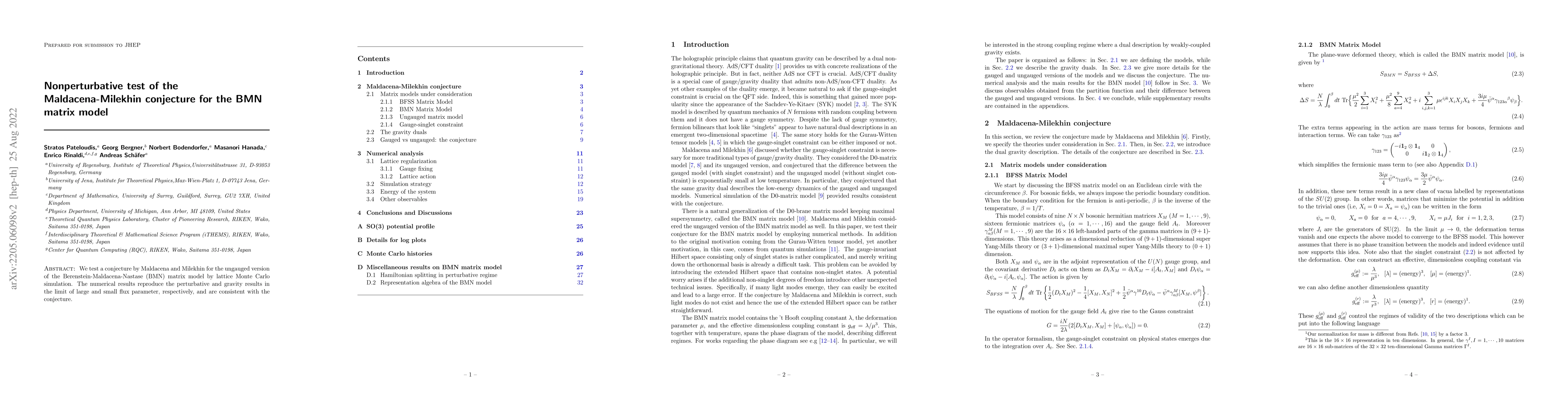 Thumbnail for Nonperturbative test of the Maldacena-Milekhin conjecture for the BMN
  matrix model