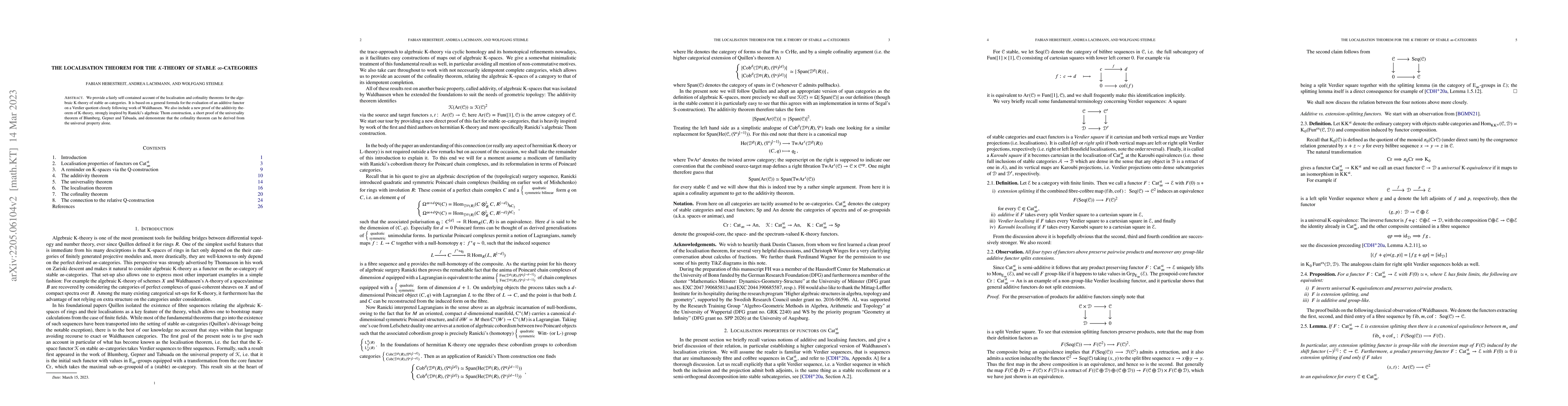 Thumbnail for The localisation theorem for the $\mathrm{K}$-theory of stable
  $\infty$-categories
