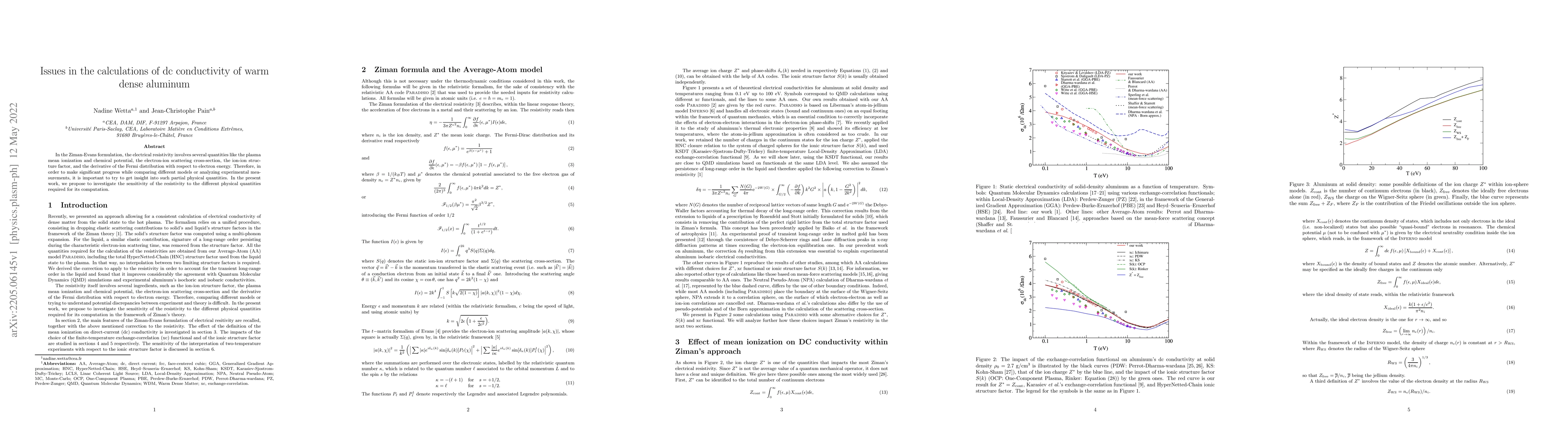 Thumbnail for Issues in the calculations of dc conductivity of warm dense aluminum