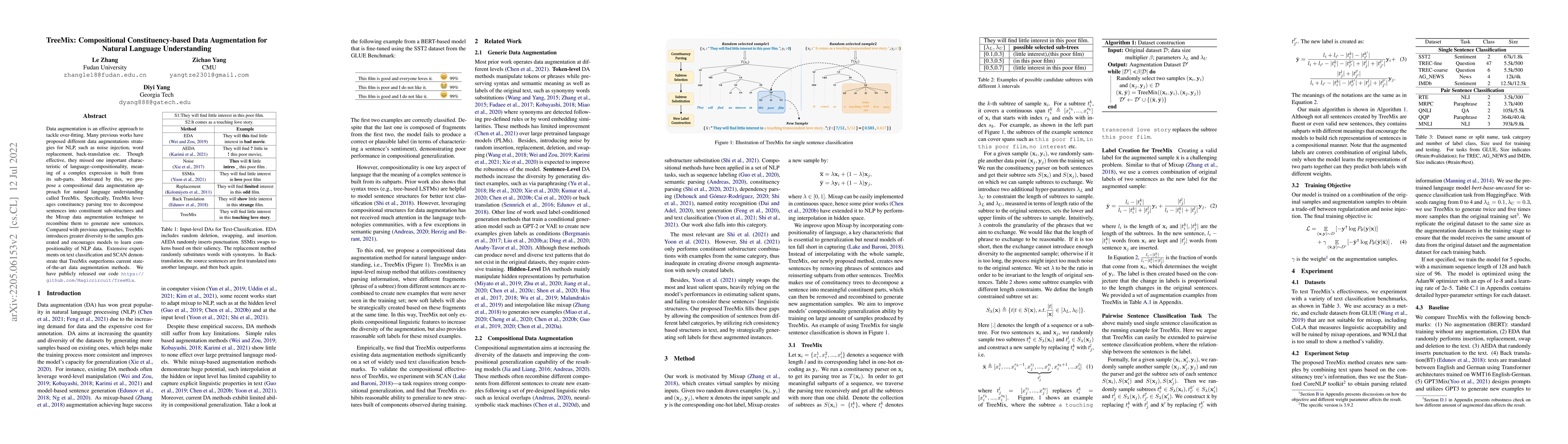 Thumbnail for TreeMix: Compositional Constituency-based Data Augmentation for Natural
  Language Understanding