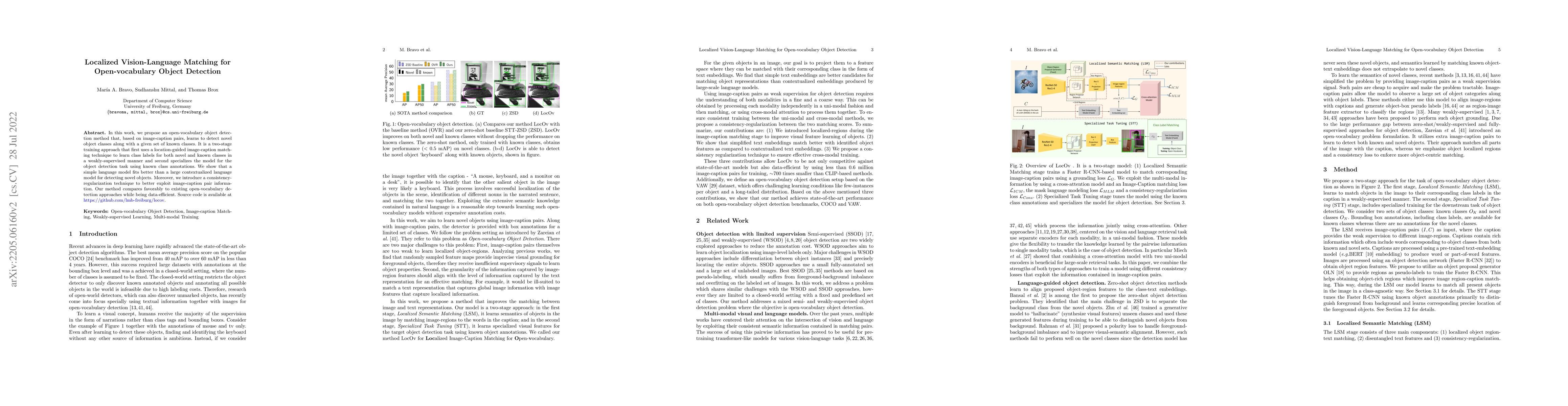 Thumbnail for Localized Vision-Language Matching for Open-vocabulary Object Detection