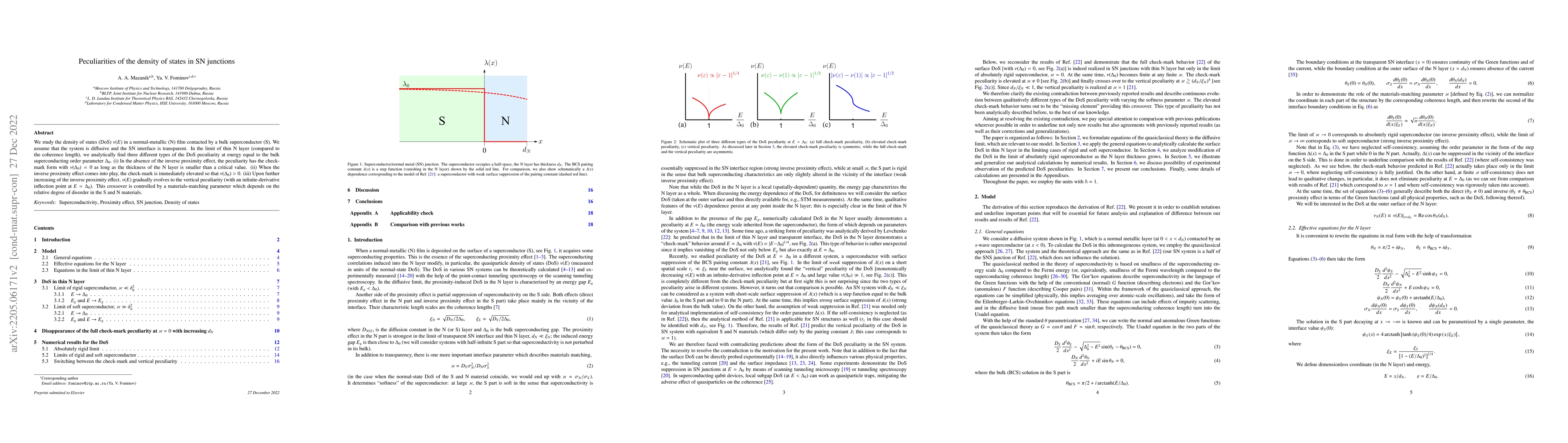Thumbnail for Peculiarities of the density of states in SN junctions