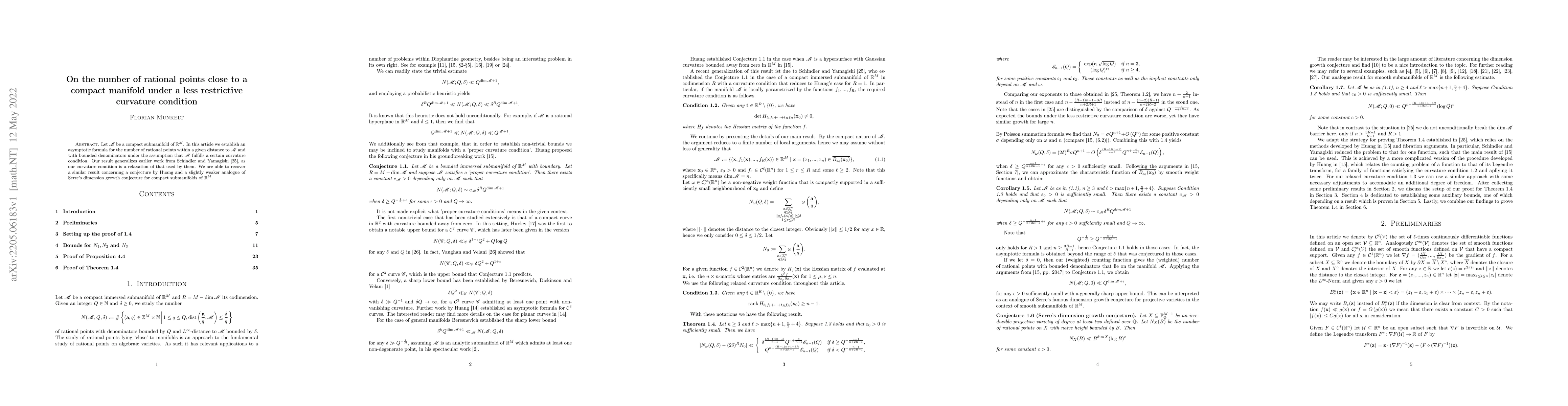 Thumbnail for On the number of rational points close to a compact manifold under a
  less restrictive curvature condition