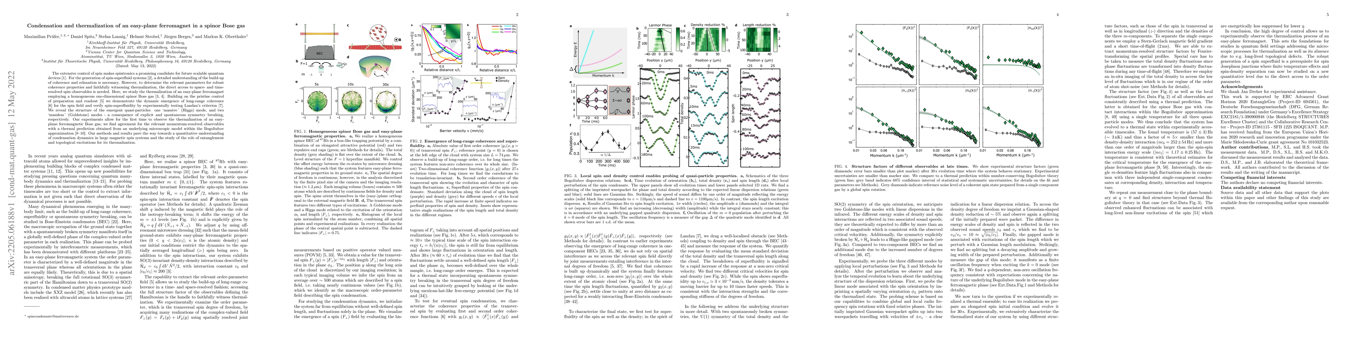 Thumbnail for Condensation and thermalization of an easy-plane ferromagnet in a spinor
  Bose gas