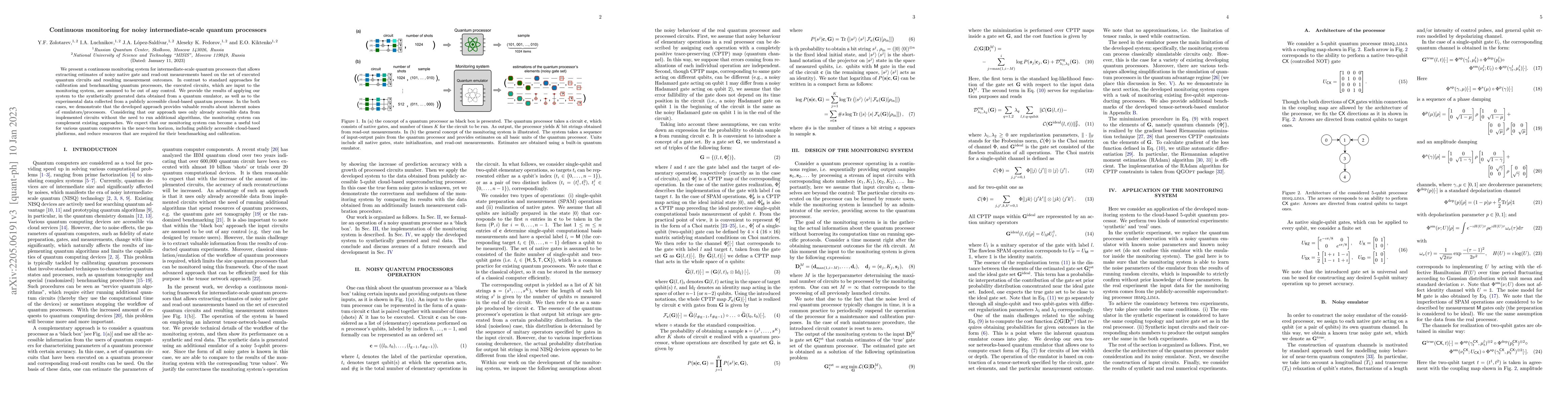 Thumbnail for Continuous monitoring for noisy intermediate-scale quantum processors