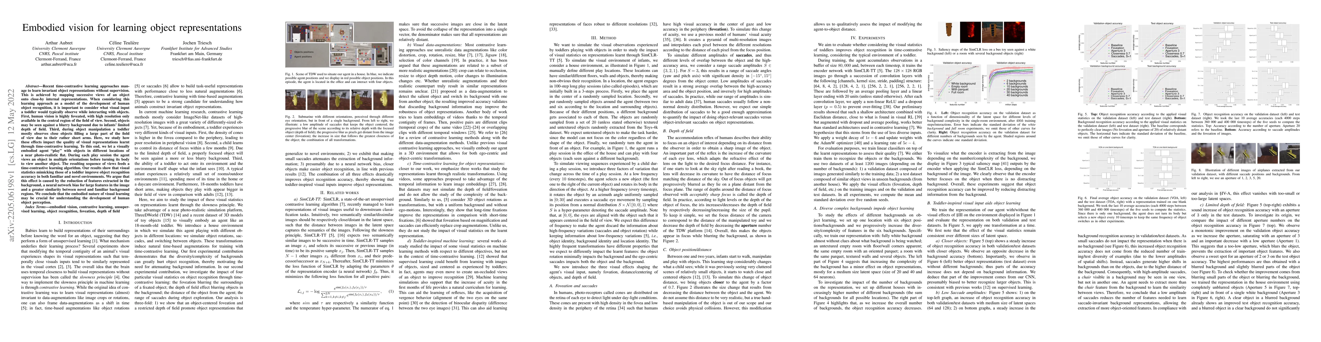 Thumbnail for Embodied vision for learning object representations