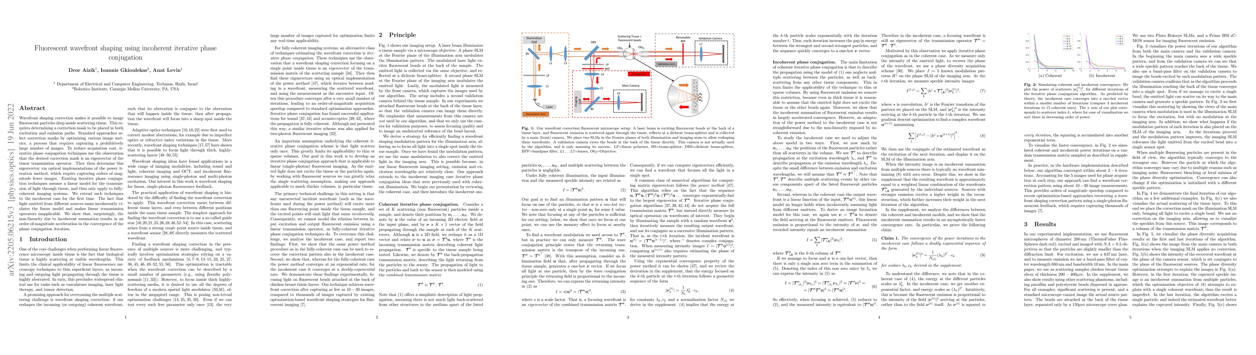 Thumbnail for Fluorescent wavefront shaping using incoherent iterative phase
  conjugation