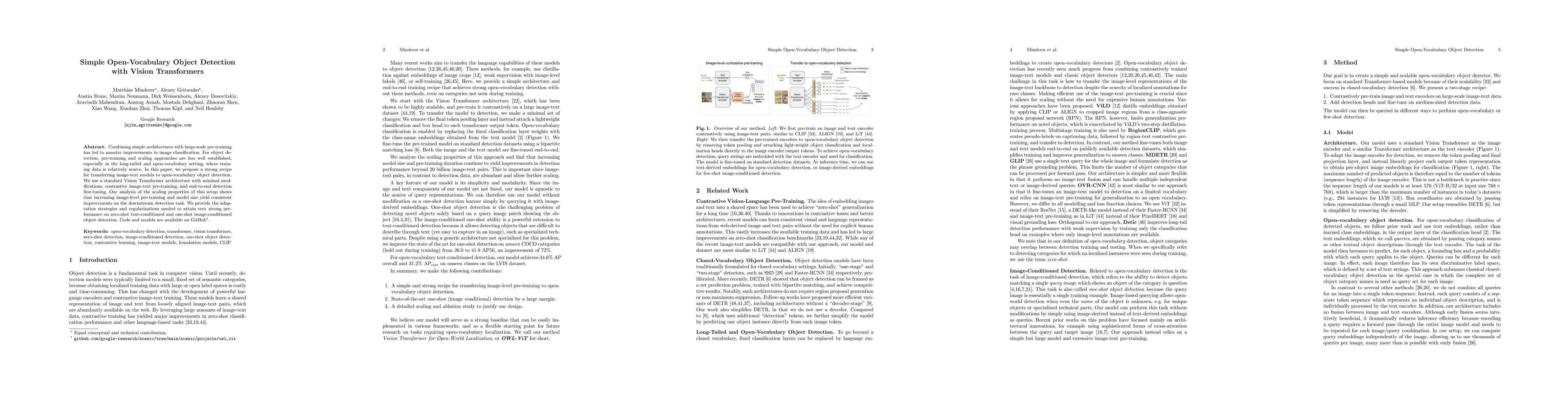 Thumbnail for Simple Open-Vocabulary Object Detection with Vision Transformers