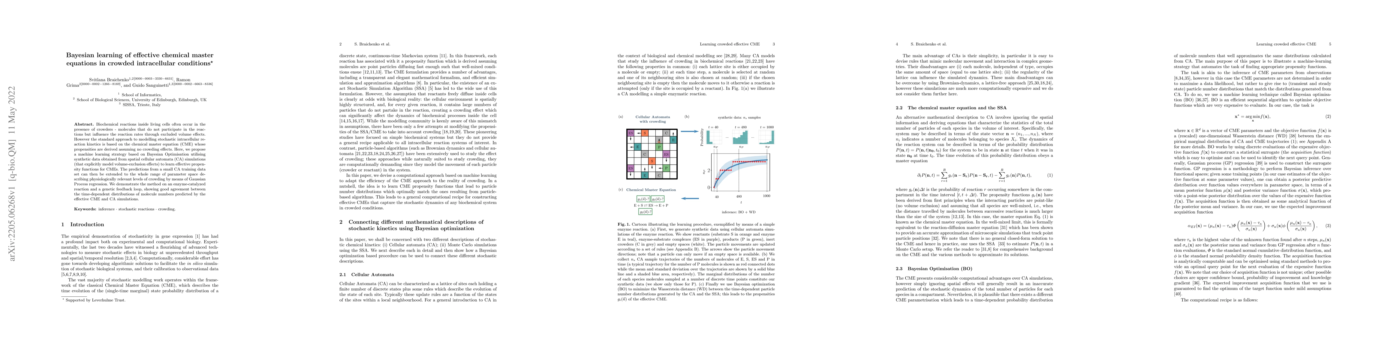 Thumbnail for Bayesian learning of effective chemical master equations in crowded
  intracellular conditions