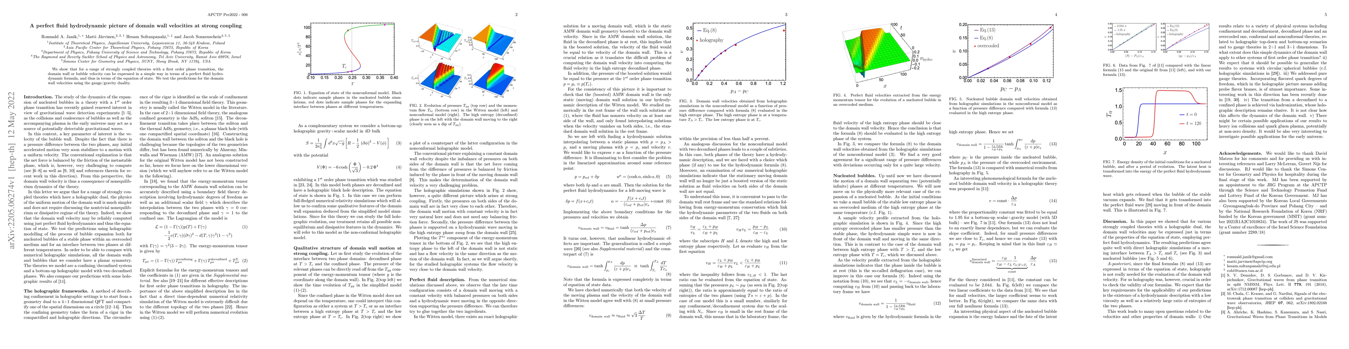 Thumbnail for A perfect fluid hydrodynamic picture of domain wall velocities at strong
  coupling