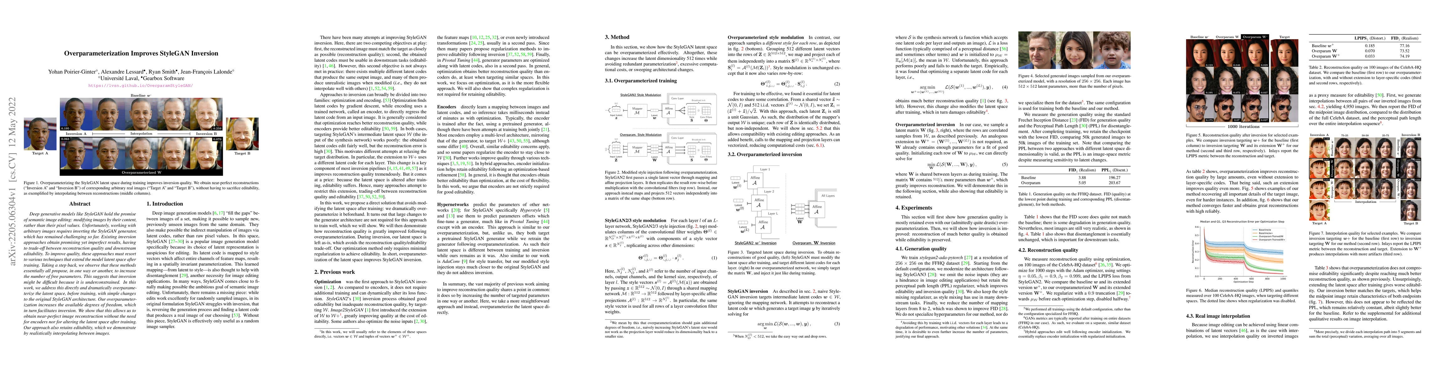 Thumbnail for Overparameterization Improves StyleGAN Inversion
