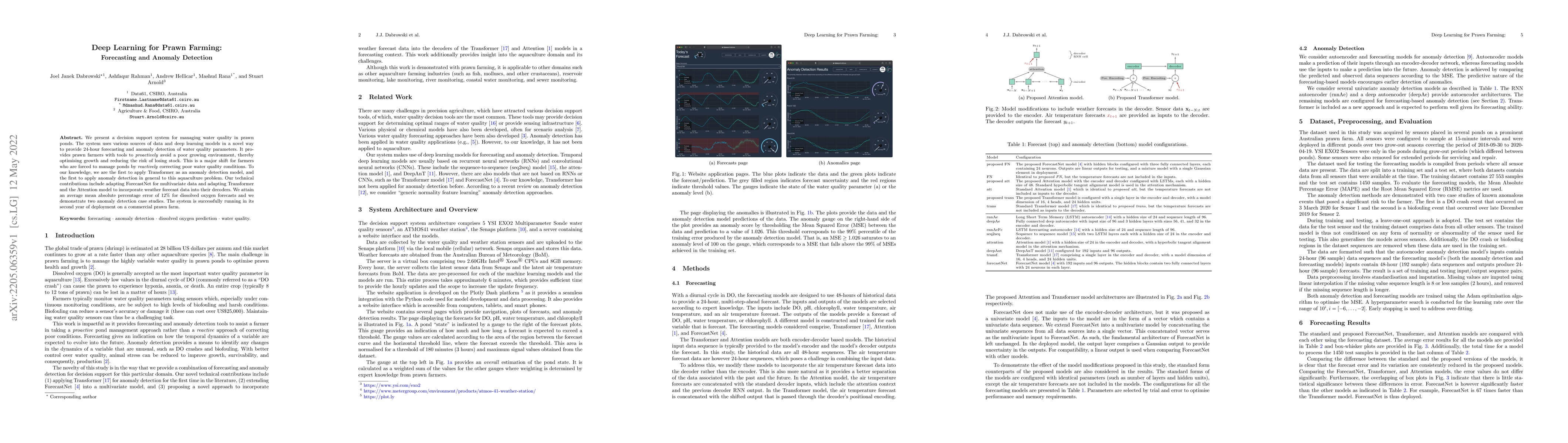 Thumbnail for Deep Learning for Prawn Farming: Forecasting and Anomaly Detection