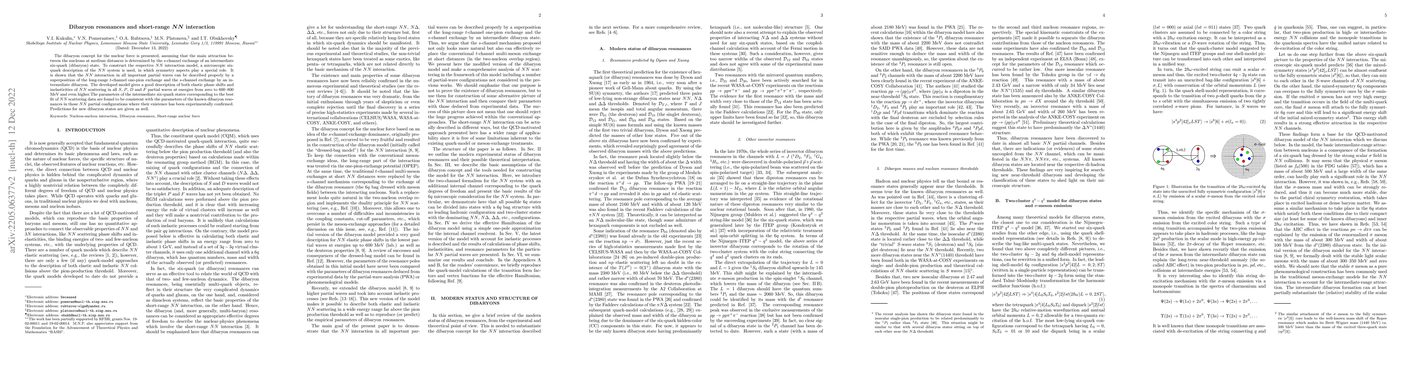 Thumbnail for Dibaryon resonances and short-range $NN$ interaction