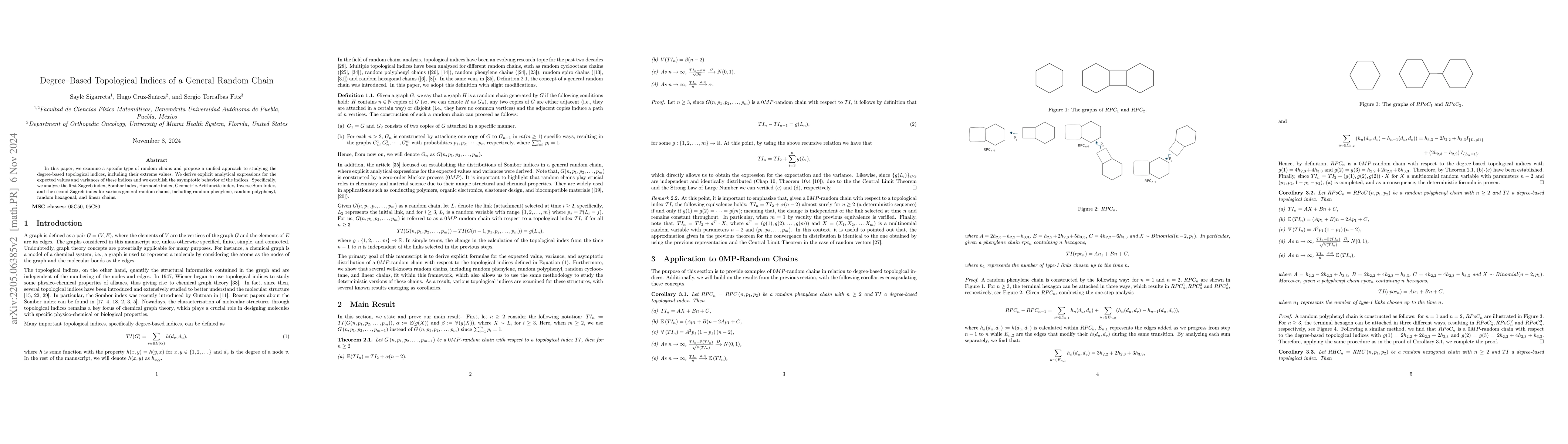 Thumbnail for Degree Based Topological Indices of a General Random Chain