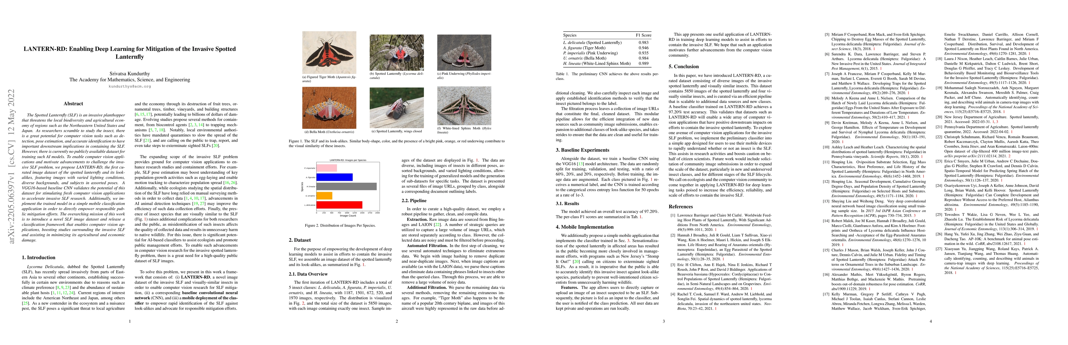 Thumbnail for LANTERN-RD: Enabling Deep Learning for Mitigation of the Invasive
  Spotted Lanternfly