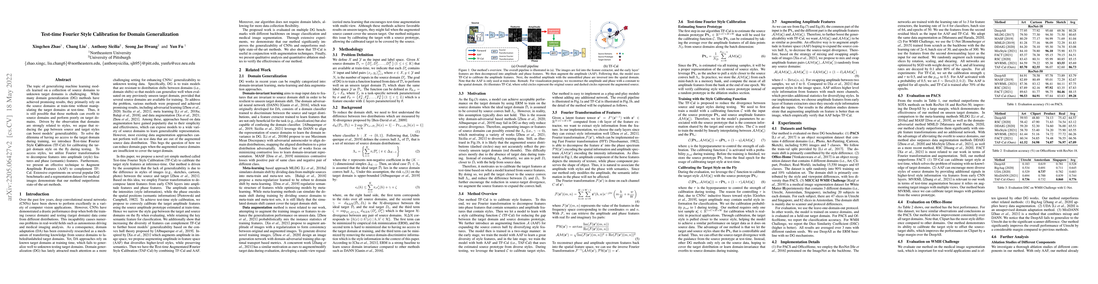 Thumbnail for Test-time Fourier Style Calibration for Domain Generalization