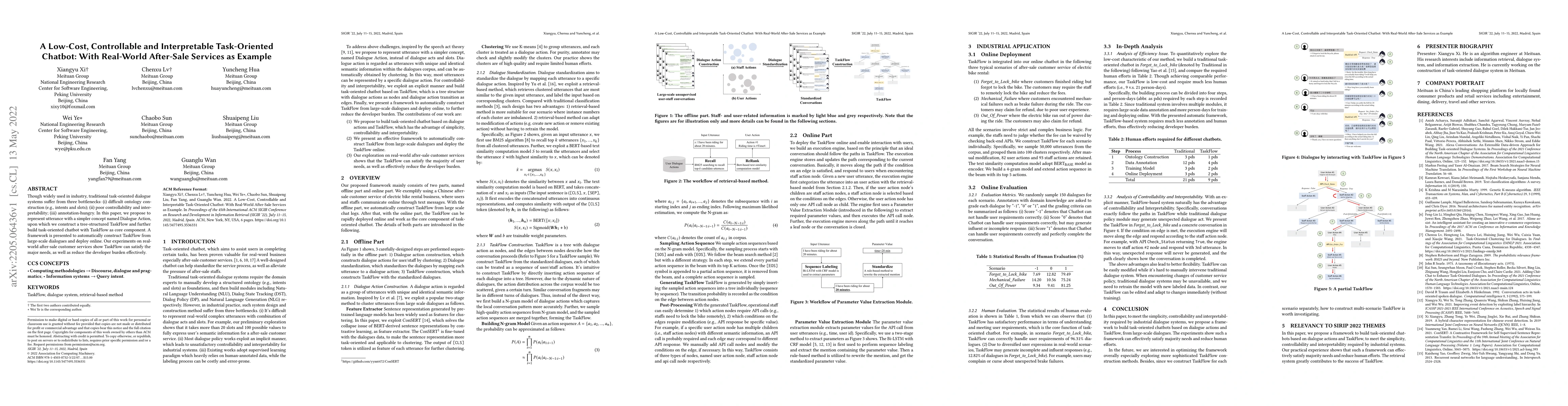 Thumbnail for A Low-Cost, Controllable and Interpretable Task-Oriented Chatbot: With
  Real-World After-Sale Services as Example