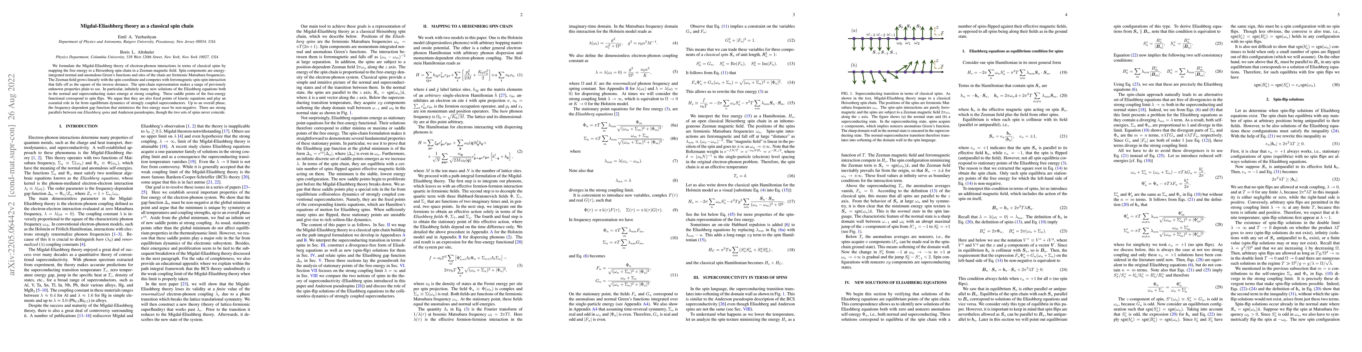 Thumbnail for Migdal-Eliashberg theory as a classical spin chain