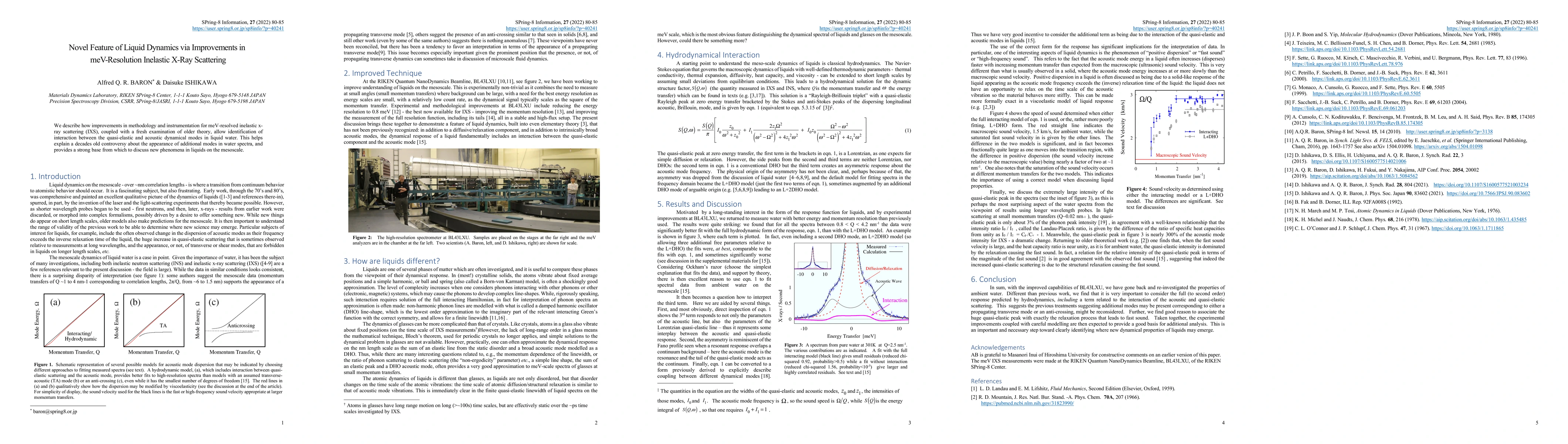 Thumbnail for Novel Feature of Liquid Dynamics via Improvements in meV-Resolution
  Inelastic X-Ray Scattering