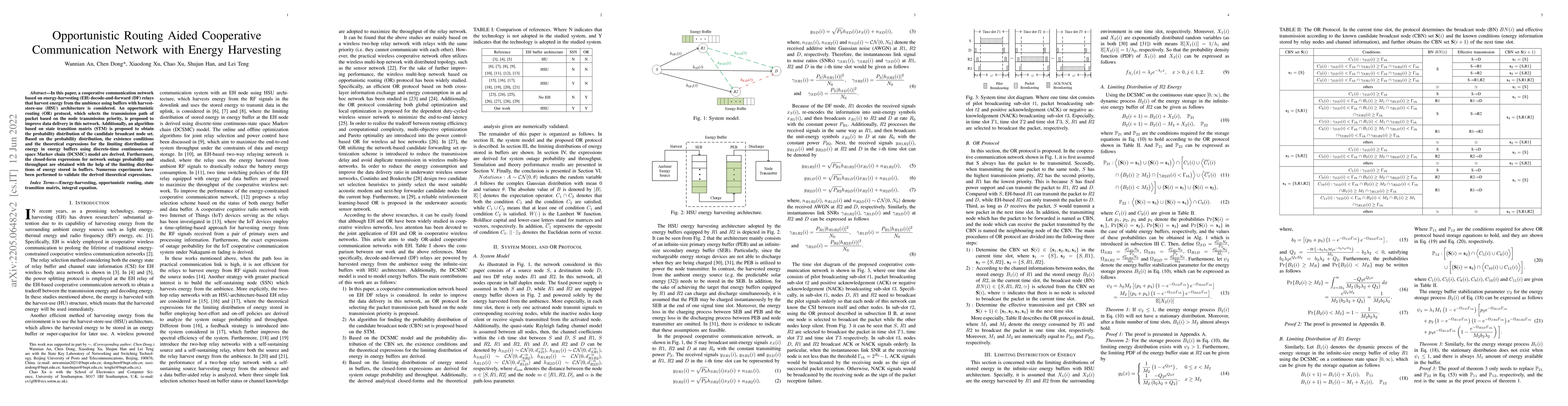 Thumbnail for Opportunistic Routing Aided Cooperative Communication Network with
  Energy-Harvesting