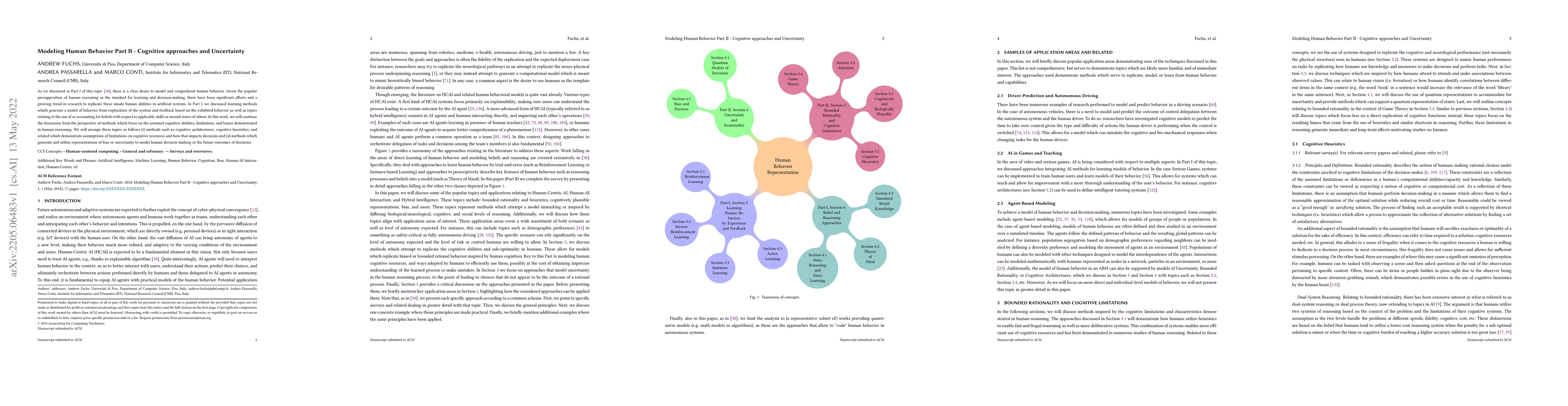 Thumbnail for Modeling Human Behavior Part II -- Cognitive approaches and Uncertainty