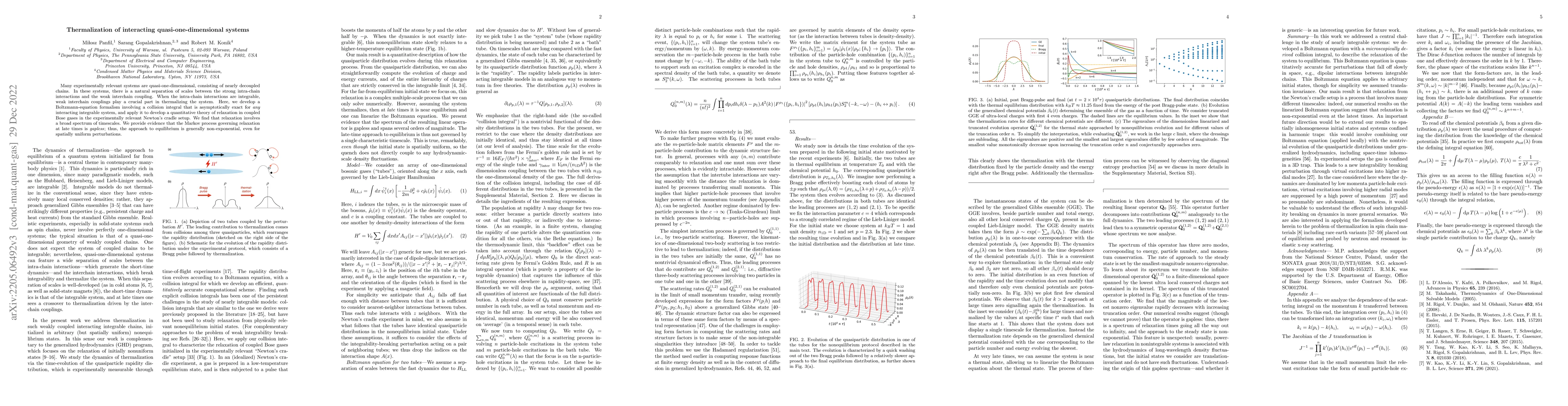 Thumbnail for Thermalization of interacting quasi-one-dimensional systems