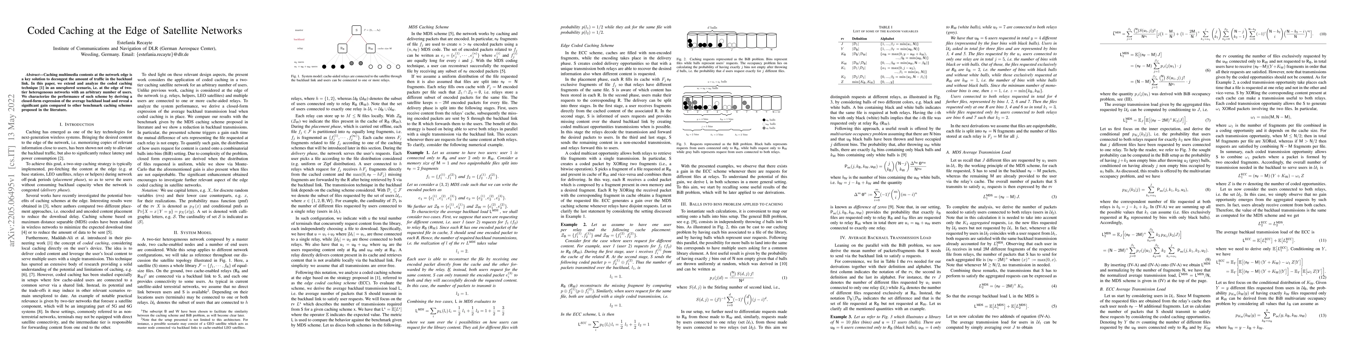 Thumbnail for Coded Caching at the Edge of Satellite Networks