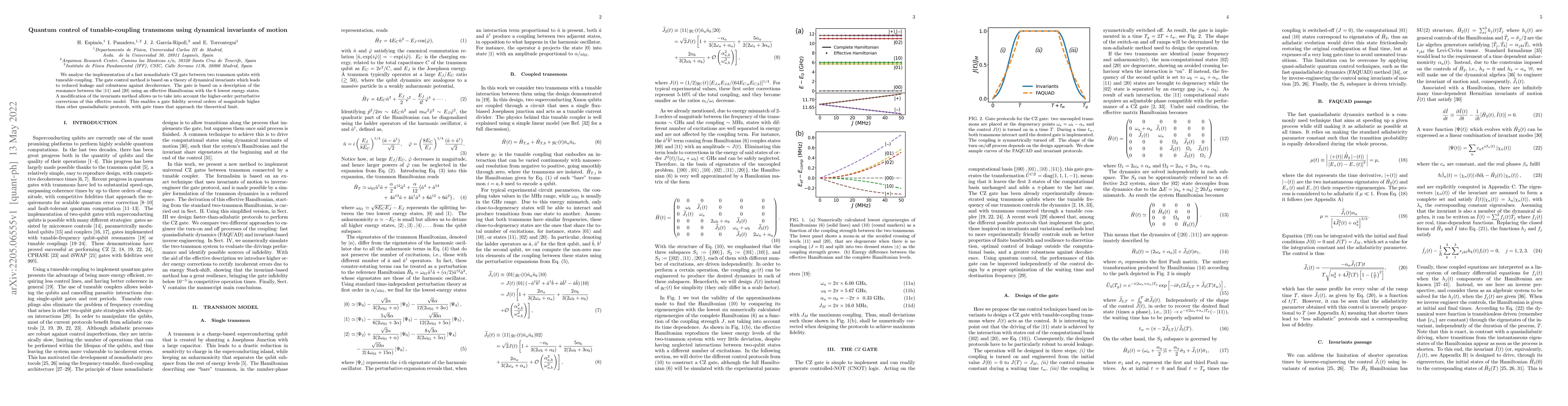 Thumbnail for Quantum control of tunable-coupling transmons using dynamical invariants
  of motion